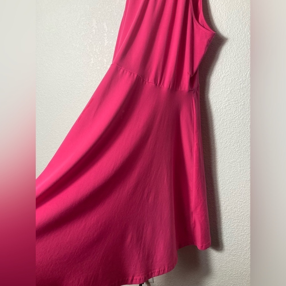 Ouges hot pink halter top dress fit and flare min… - image 4